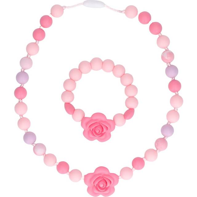 Teething Necklace Bracelet Silicone Flower Shape Design Elegant Exquisite Infant Teething Toy