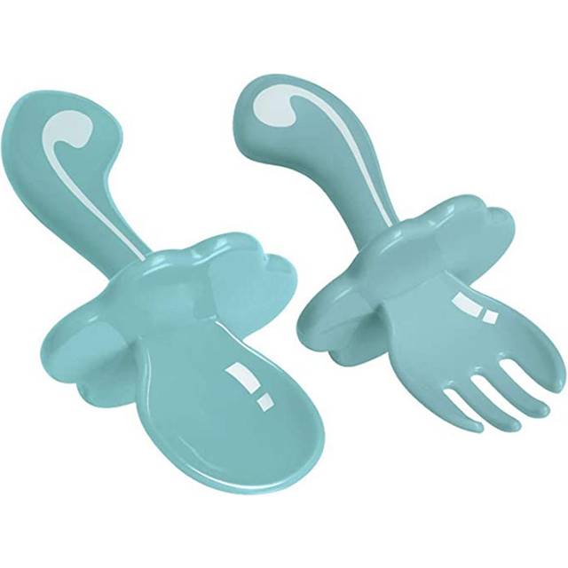 Baby Spoons Forks Set Easy Grip Baby Cutlery Set Baby Self Feeding Training Spoon and Fork