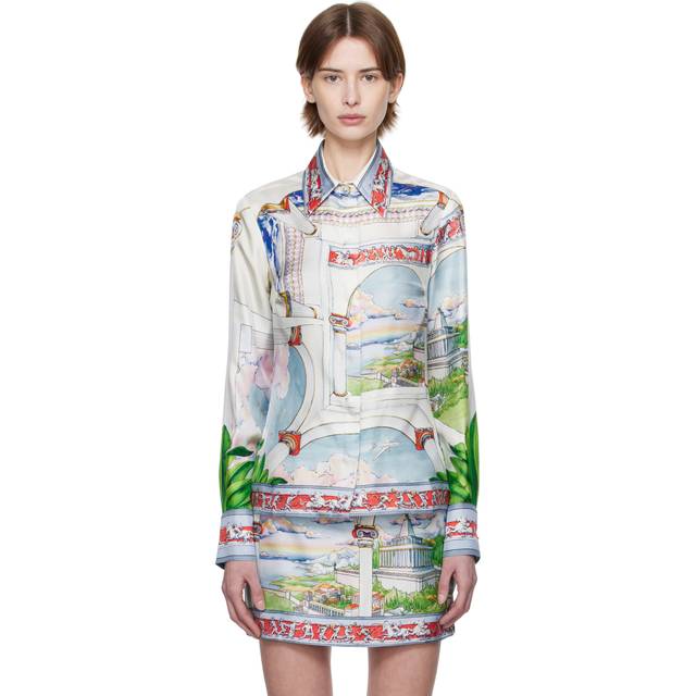 Casablanca Multicolor 'Le Passage' Silk Shirt - Le Passage - FR 36