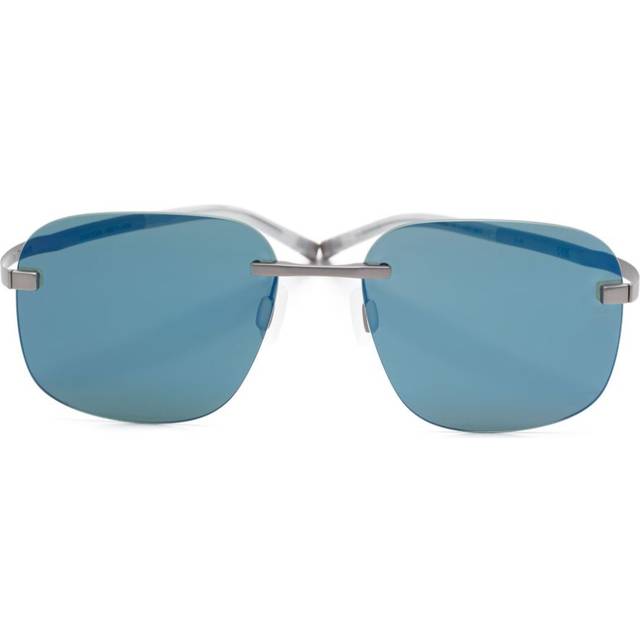 TAG Heuer - square-frame sunglasses - unisex - Titanium - 55 - Silver