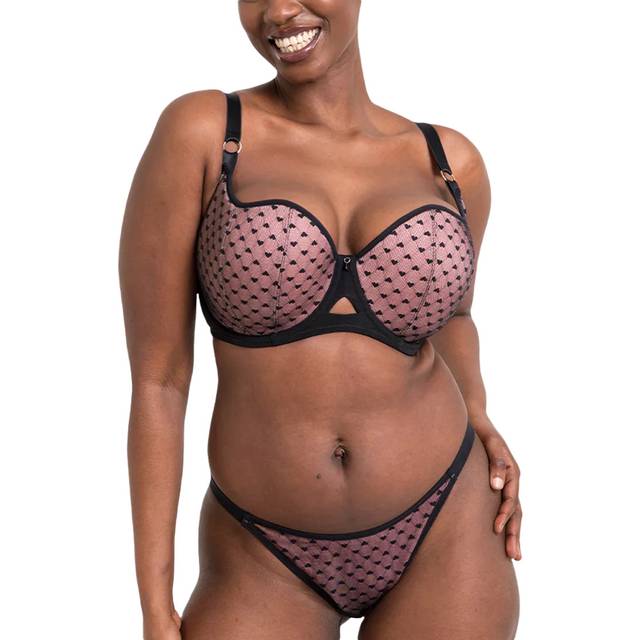 Curvy Kate Boost Heartbreaker Padded Balcony Bra Black/Pink