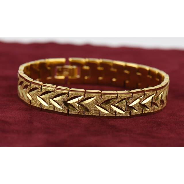 Gold 750 18 karat plated diamond ladies men's bracelet uvp: 49€ b471