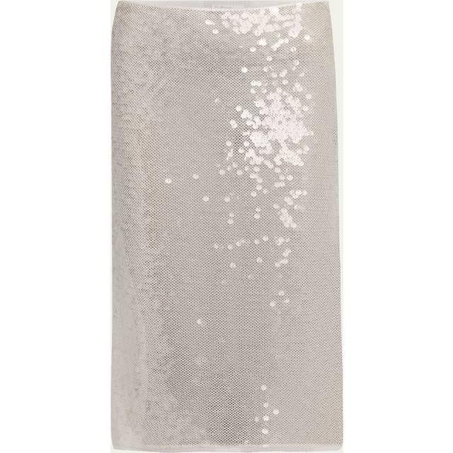 Sequined Midi Skirt - CREAM - 44 IT (8 US)