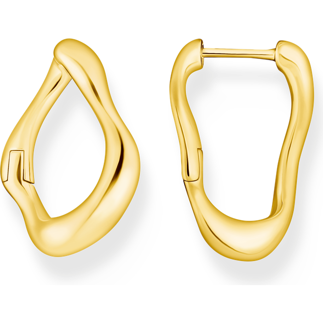 THOMAS SABO Gold Plated Natural Beauty Hoop Earrings For Women - gold/silver