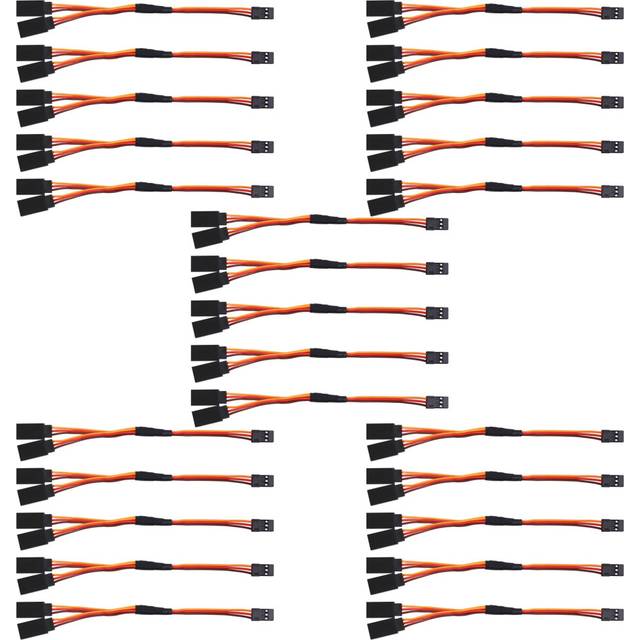 25Pcs 150mm Y Type Extended Line Extension Lead Wire Cable for Futaba Jr Harness Servo