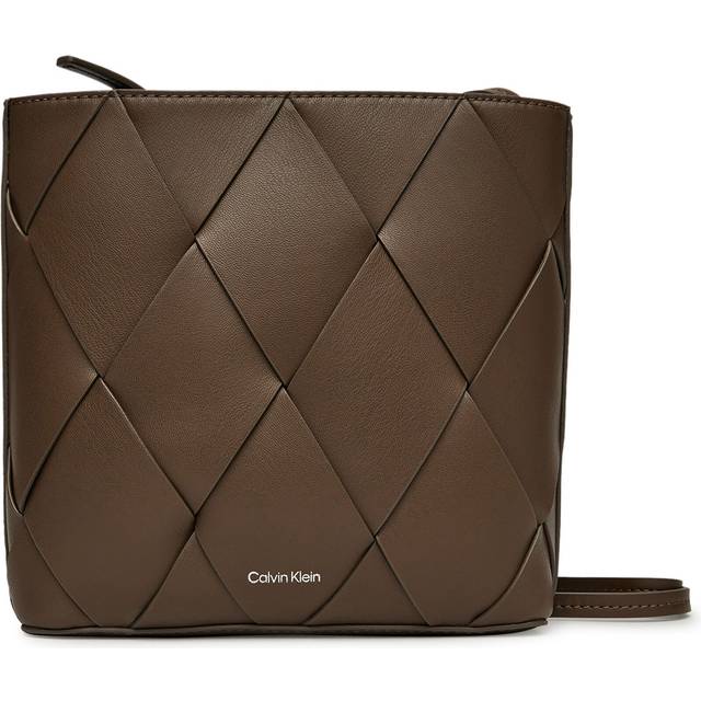 Sac bandoulière tissé - Marron - Taille Unique
