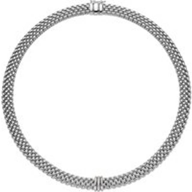 Fope Panorama 18ct White Gold 0.08ct Diamond Rondelle Necklace