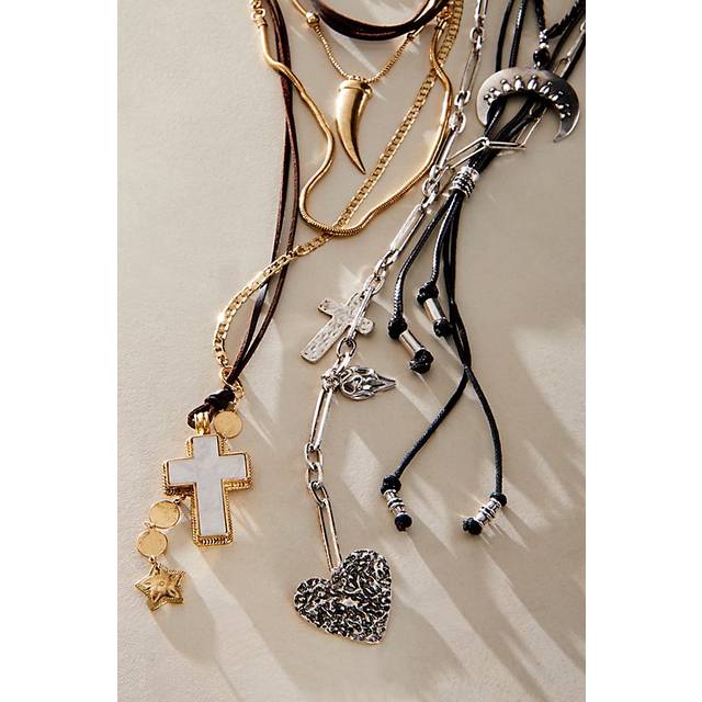 Rider Layer Necklace in Black & Silver