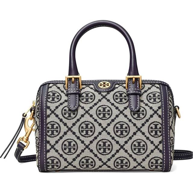 Tory Burch - T Monogram barrel bag - women - Leather/Canvas - One Size - Blue