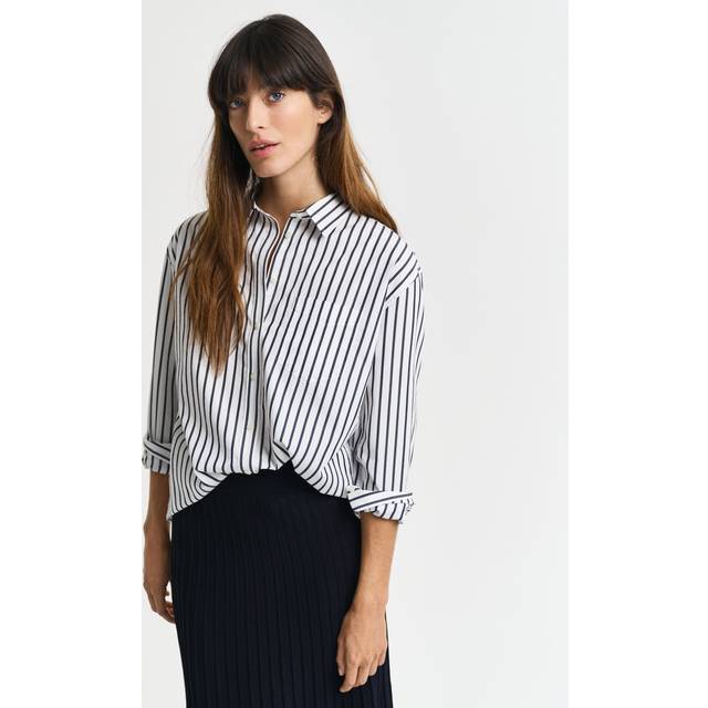 GANT Rel Classic Poplin Striped Shirt |Marinblå |38