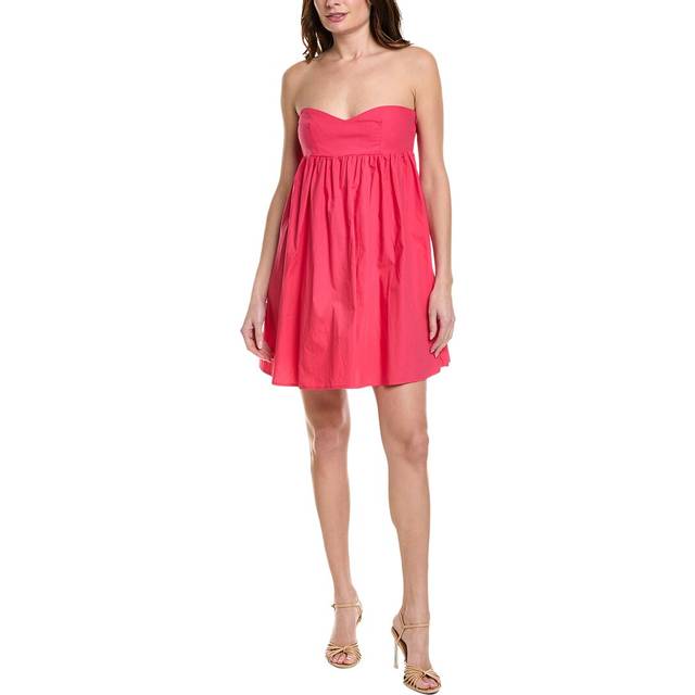 Susana Monaco Poplin Tube Flared Mini Dress