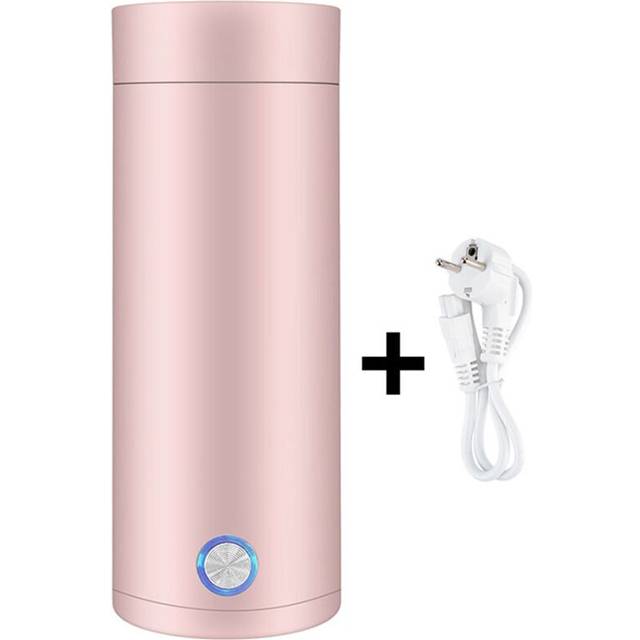 1pc Mini Travel Kettle, 400ml Small Stainless Steel Electric Kettle, Pink, 3 in 1 Electric Cup, Suitable for Tea, Milk and Coffee