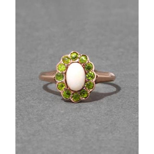 Alexis Bittar Antique 1890S 10K Rose With Opal In Peridot Halo Ring in Gold Size 7 | Statement Jewelry from Alexis Bittar (7)