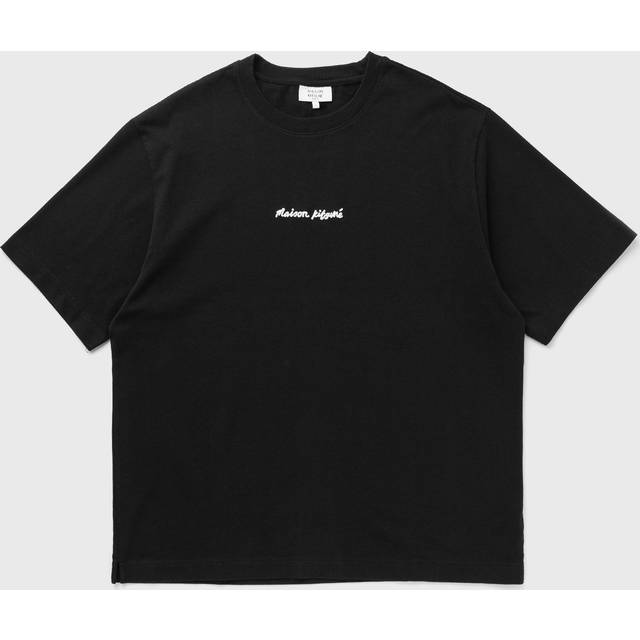 Maison Kitsuné, Topp, Herr, S, Bomull, Svart Logotyp T-shirt Bomull Man - black (S)