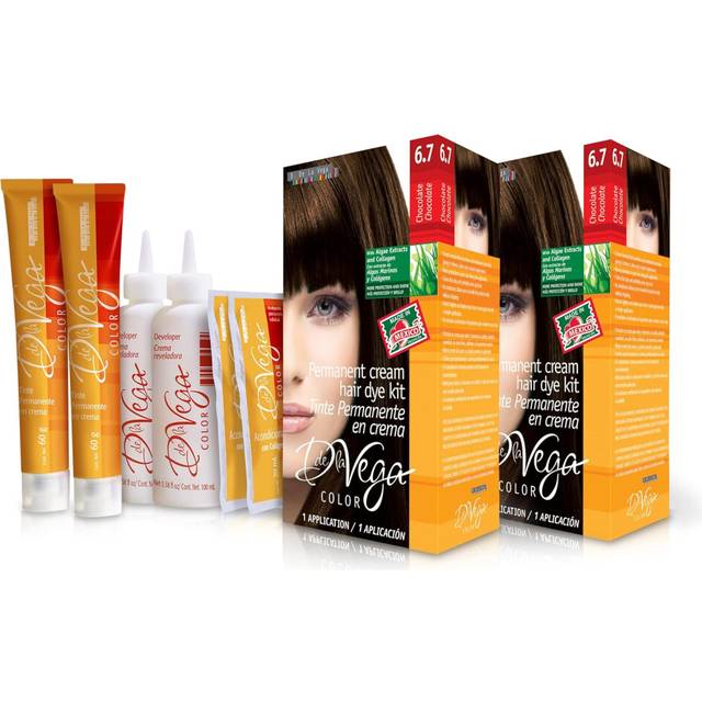 D de la Vega Color Hair Dye Kit Chocolate 67 2 Boxes