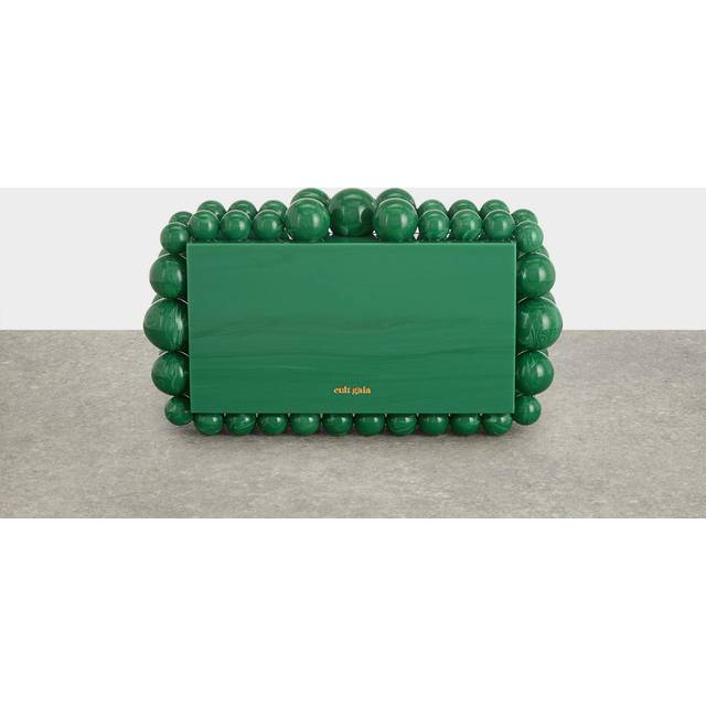 EOS Beaded Clutch - Deep Basil - Cult Gaia launched in 2012 with its iconic Ark bag which filled Instagram feeds across the globe. Since then, the Los-Angeles based brand's founder Jasmin Larian Hekmat has grown the label, offering collections of ready-to-wear fashions, accessories and footwear bursting with vivid colours, playful details and flowing silhouettes.