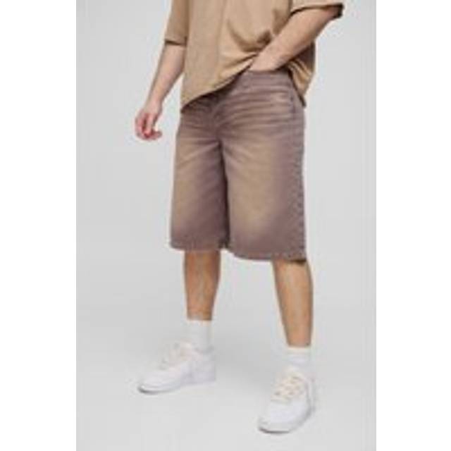Tall Overdye Relaxed Fit Jorts - Brown - 34