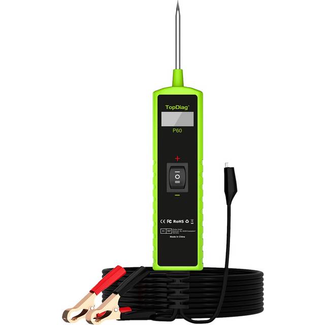 TopDiag P60 Automotive Circuit Tester Car Electrical System Short Tester 6-30V DC with Function LCD Display Vehicle Diagnostic