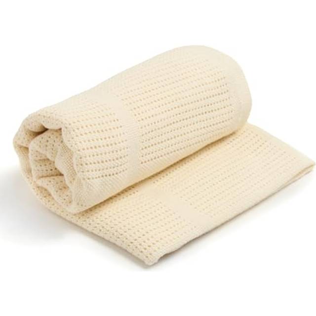 Organic Cellular Blanket - Cream - One Size - Clair de Lune