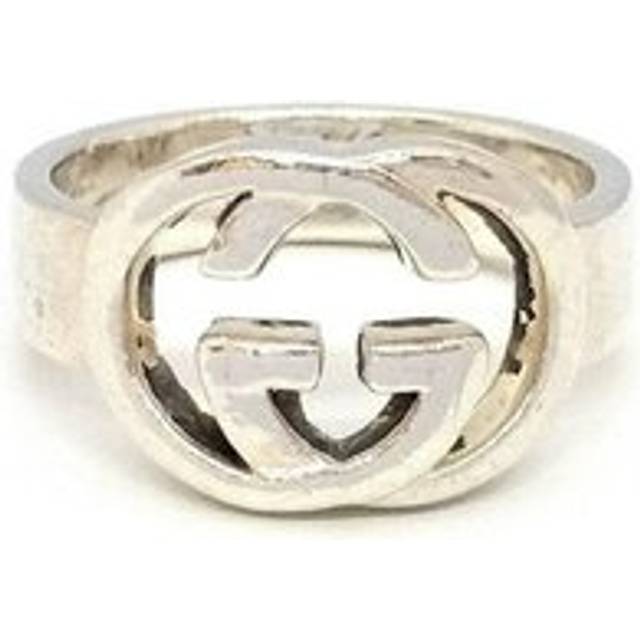 Womens Preloved GG Logo Ring Interlocking G Design Wo - Silver - Grey - One Size