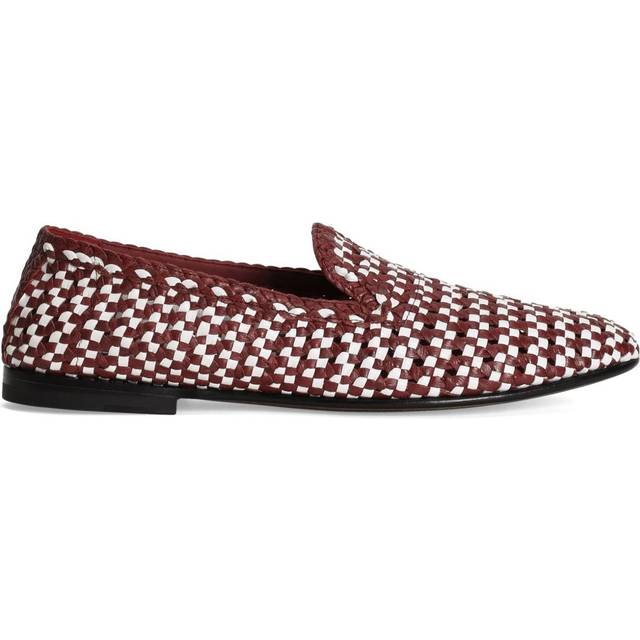 Dolce & Gabbana - interwoven loafers - men - Calf Leather/Calf Leather/Raffia - 41.5 - Red