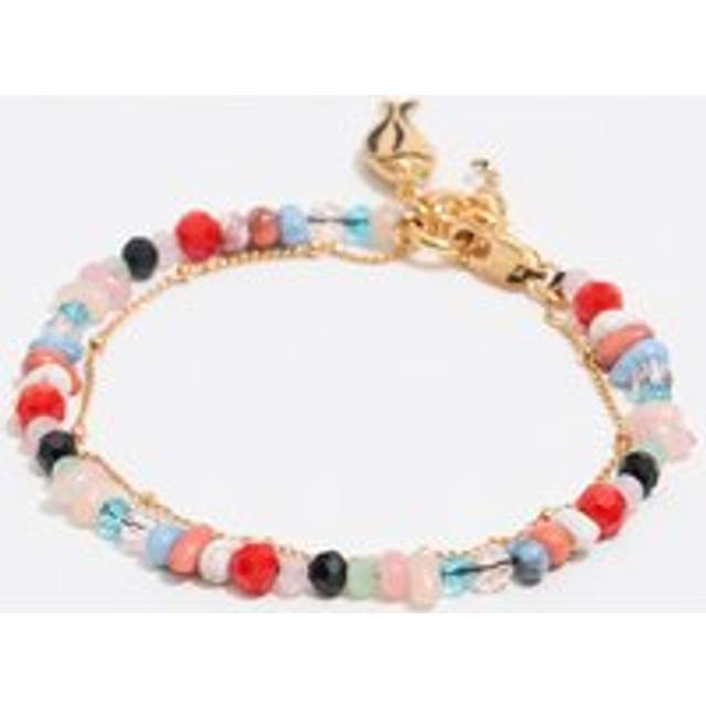 Multicolor stones, fish and seahorse necklace - PINK - UN