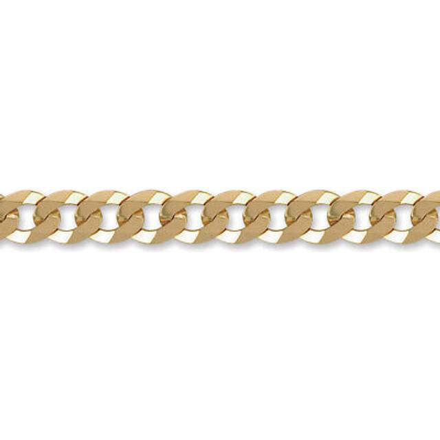 (22) Jewelco London Men&#39;s Solid 9ct Yellow Gold Flat Curb 9.2mm Gauge Chain Necklace - JCN037H