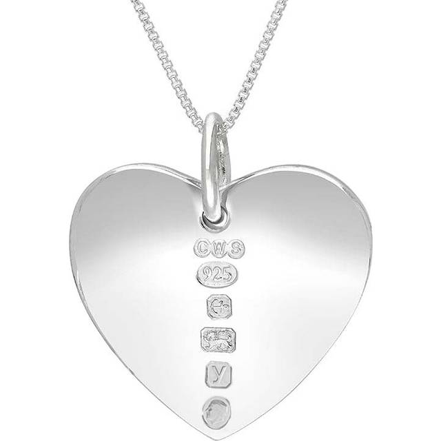 Sterling Silver King's Coronation Hallmark Polished Heart Small Pendant D