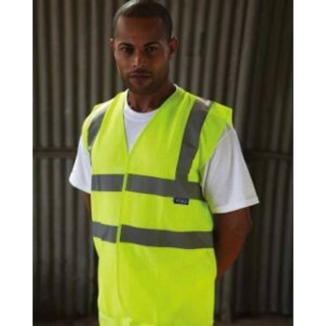 YOKO Top Cool Open Mesh 2-band-and-braces Waistcoat (HVW120) Orange M - orange