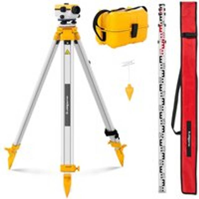Steinberg Systems Automatic Level - with tripod and level staff - 32x magnification - 40 mm lens - deviation 1 mm - air damped compensator SBS-LIS-32/40