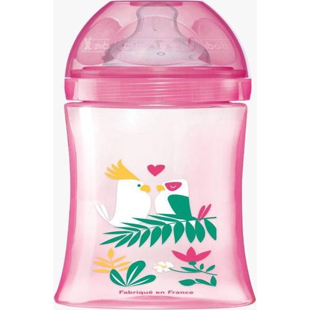 Biberon Initiation+ 330ml ROSE DANSEUSE - DODIE - +6 mois - tétine ronde 3 vitesses - débit 3