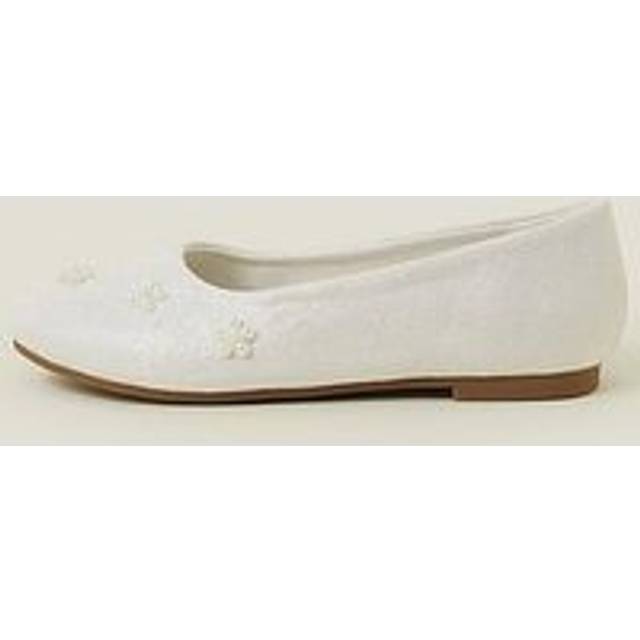 Angels by Accessorize Kids' Pearl Flower Ballerina Flat Shoes