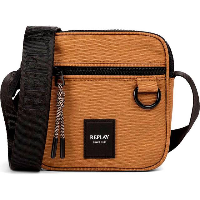 Men's Replay Casual Cross Body Bag Tan - Brown - Size: ONE