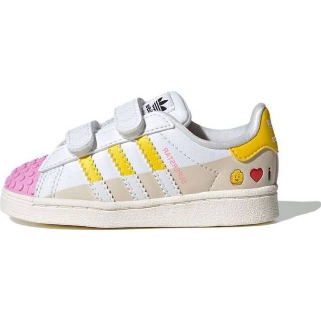 (TD) adidas Superstar x LEGO Shoes 'White Yellow Pink' IF2912 - Cloud White/Yellow/Wonder White - 6K