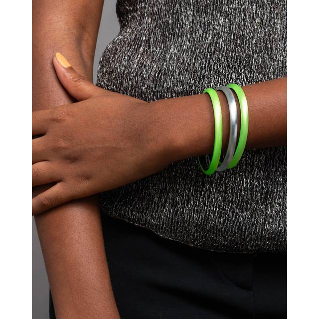 Alexis Bittar Luminous Lucite Super Skinny Bangle Bracelet- in Neon Green  | Statement Jewelry from Alexis Bittar (One Size)
