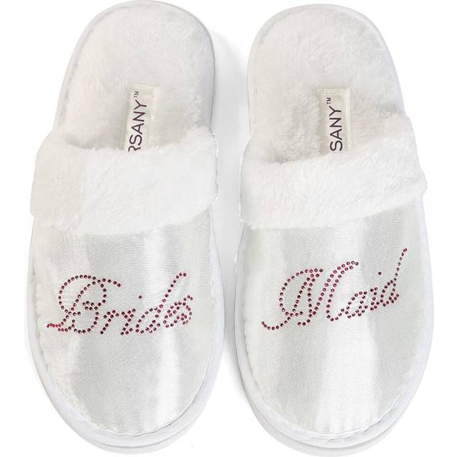 Bridesmaid Spa Slippers Hen party Wedding Diamante rhinestone crystal hotel slippers By Varsany
