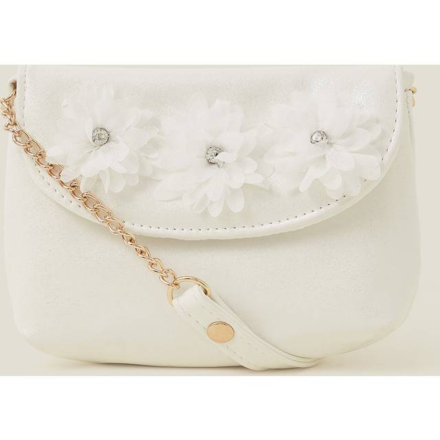 Angels by Accessorize Sparkling Flower Mini Bag, Ivory