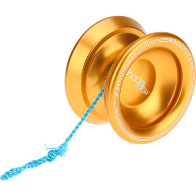 Professional Magic Yoyo T8 Aluminum Alloy Metal Yoyo 8 Ball KK Bearing with String for Kids Gold gold