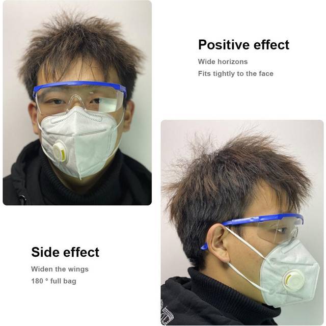 Safety Glasses Goggles Fashion Eyewear Anti Dust Windproof Anti Fog Eye Wear for Eye Protection blue