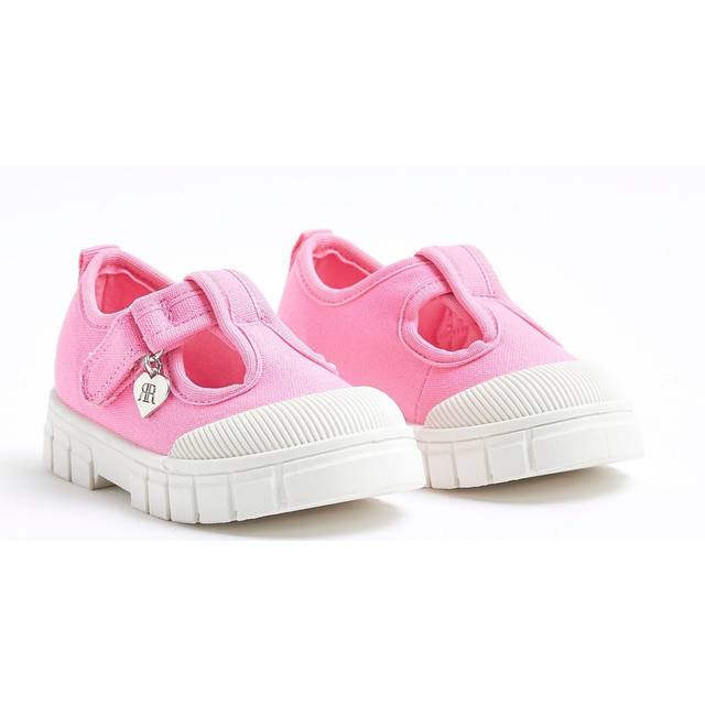 River Island Mini Girls Pink Mary Jane Shoes - c4
