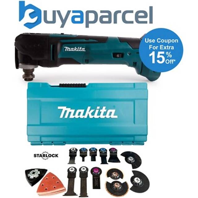 DTM51Z 18v Multi Tool Keyless Blade Change + 44 Piece Accessory Set + Box - Makita