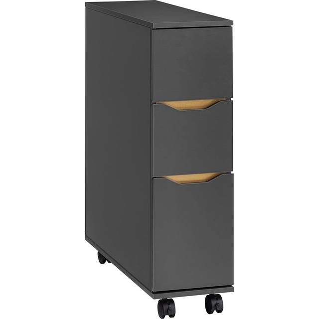 Sobuy - SoBu Slim Bathroom Cabinet on Wheels Toilet Paper Roll Holder,BZR191-DG