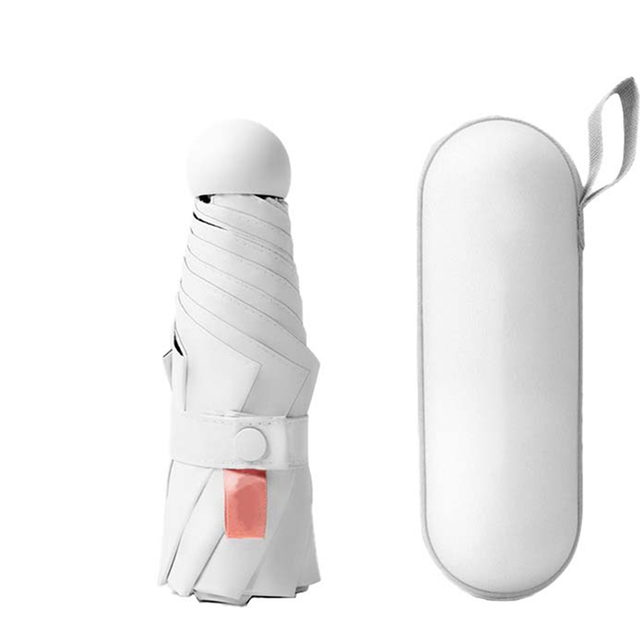 Capsule Sun Umbrella Sunscreen Anti-Ultraviolet Sunshade Dual-Use Mini Folding Ultra-Light Compact and Portable