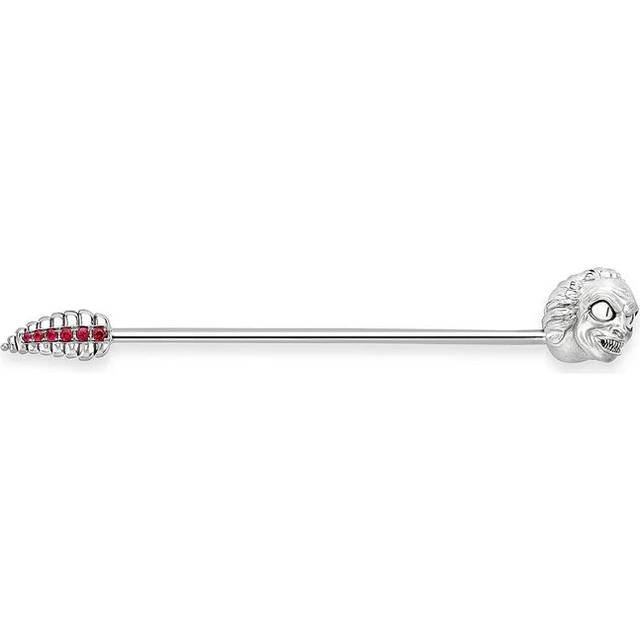 Faberge x Beetlejuice Beetlejuice 18ct White Gold Ruby Straight Headworm Collar Bar