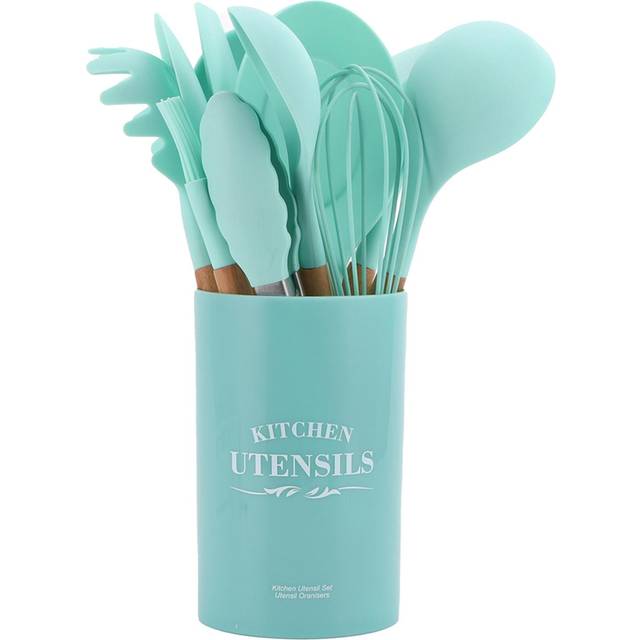 13PCs set NonStick Silicone Kitchen Utensil Spatula Spoon Cooking Tool Cookware with Container