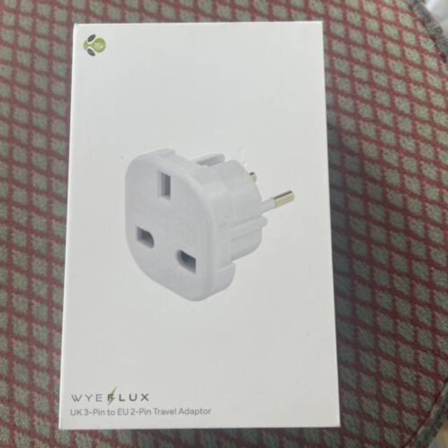 Travel Adapter - UK to EU Euro European adapter White Plug 2 Pin - Pack of 5