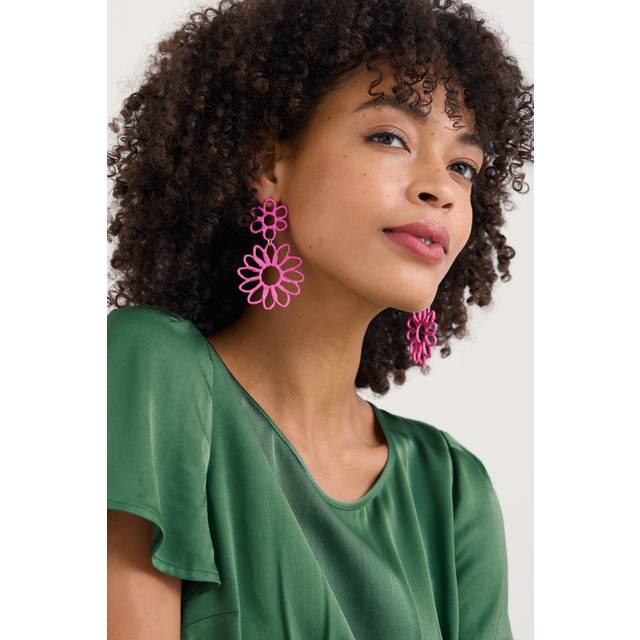 Flowering Rush Floral Earrings - Tulip