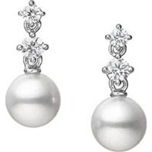 Mikimoto Morning Dew 18ct White Gold Akoya Cultured Pearl Earrings