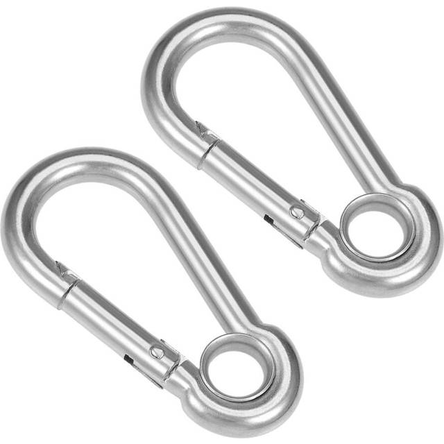 "Carabiner Snap Hook, 3.16""/80.3mm 304 Stainless Steel Carabiner Spring Snap Link Hook Clip Keychain 2Pcs"