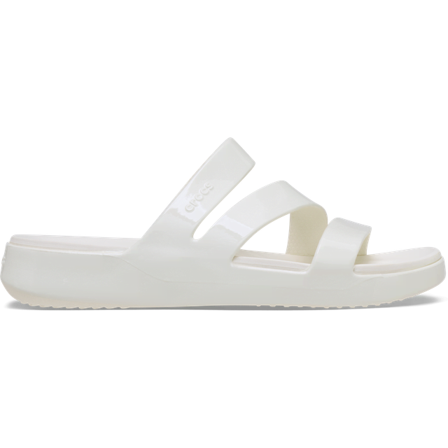Crocs | Women | Getaway Patent Strappy | Slides | Chalk | 7